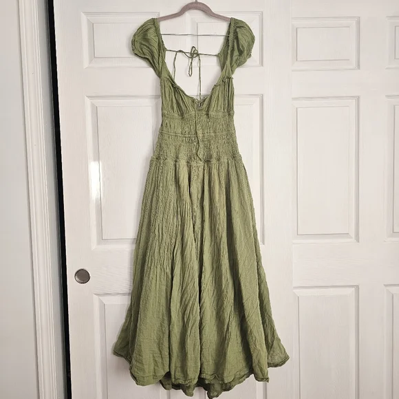 Free People Green Ankle Length Dress - Picture 2 of 10